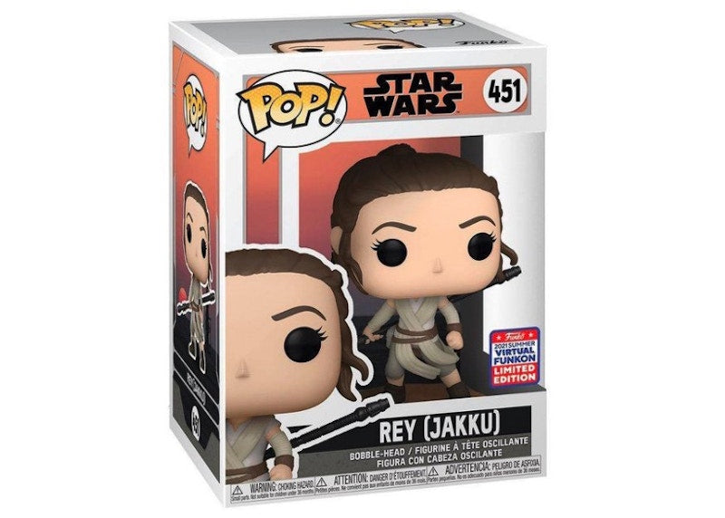 Funko Pop! Star Wars Rey (Jakku) 2021 Summer Virtual Funkon Exclusive Figure #451