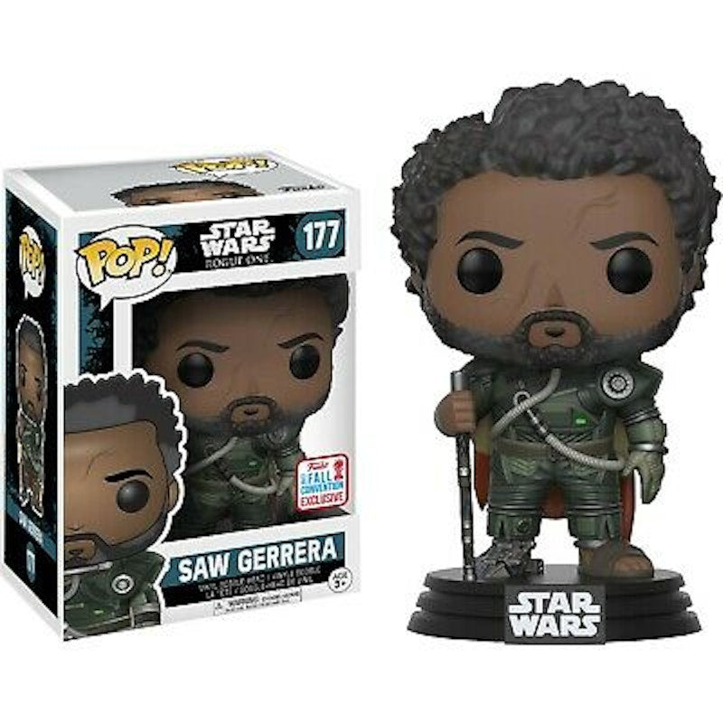 Funko Pop! Star Wars Rogue One Saw Gerrera Fall Convention Exclusive Bobble-Head #177