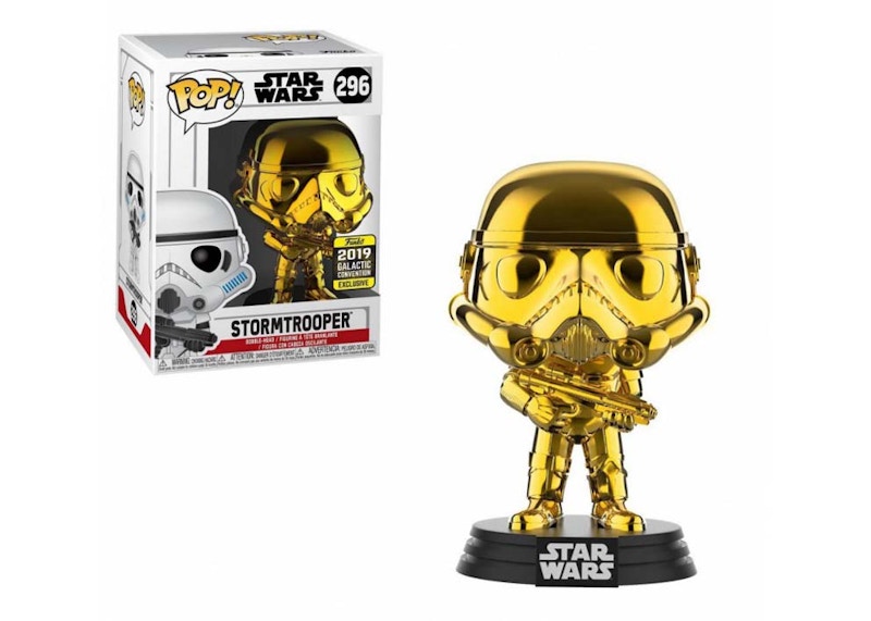 Funko Pop! Star Wars Stromtrooper (Gold) Galactic Convention Exclusive Figure #296