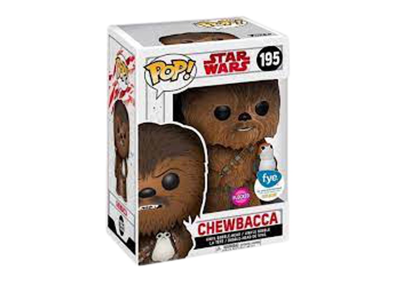 Funko Pop! Star Wars The Last Jedi Chewbacca with Porg Flocked FYE Exclusive Bobble-Head #195