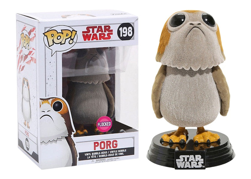 Funko Pop! Star Wars The Last Jedi Porg Flocked Closed Mouth Hot Topic Exclusive Bobble-Head #198