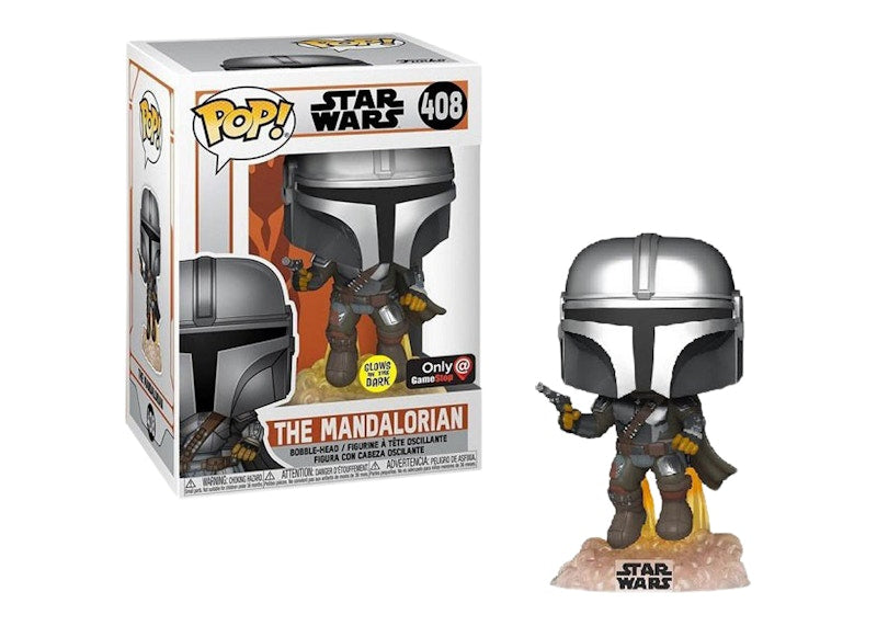 Funko Pop! Star Wars The Mandalorian (Glow) GameStop Exclusive Figure #408