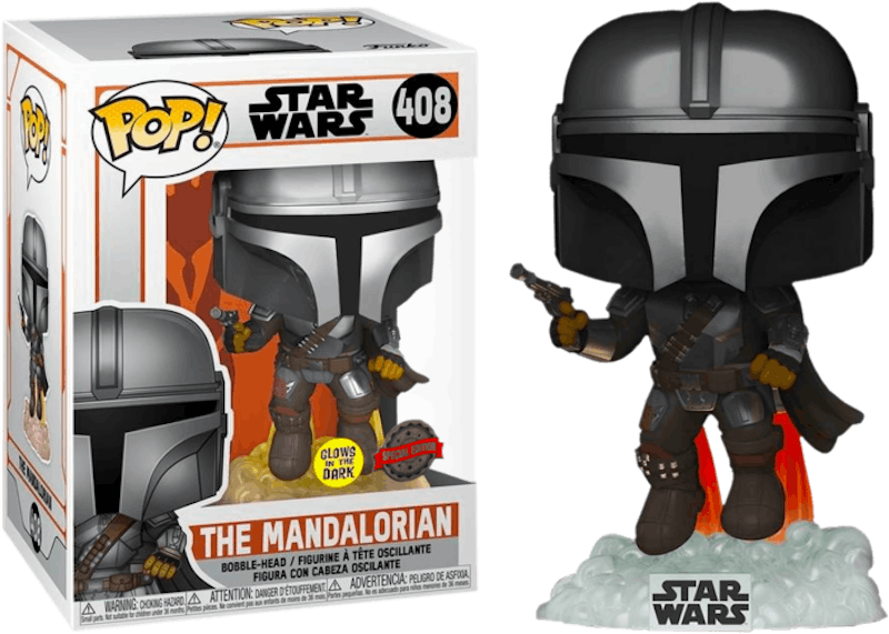Funko Pop! Star Wars The Mandalorian (Glow) Special Edition Figure #408