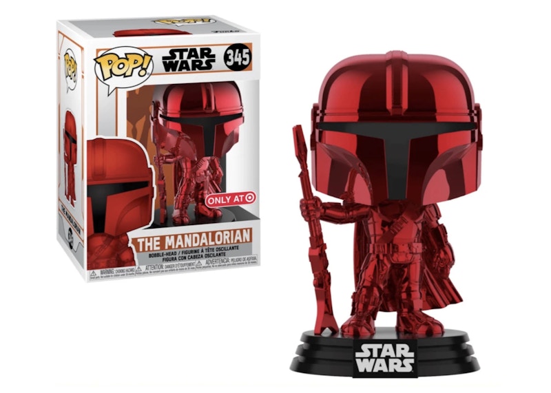 Funko Pop! Star Wars The Mandalorian Red Chrome Target Exclusive Figure #345