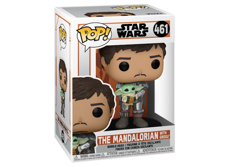 Funko Pop! Star Wars The Mandalorian With Grogu Bobble-Head Figure #461