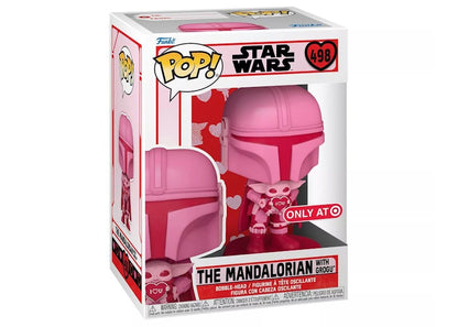 Funko Pop! Star Wars The Mandalorian With Grogu (Valentine's Day Edition) Target Exclusive Figure #498