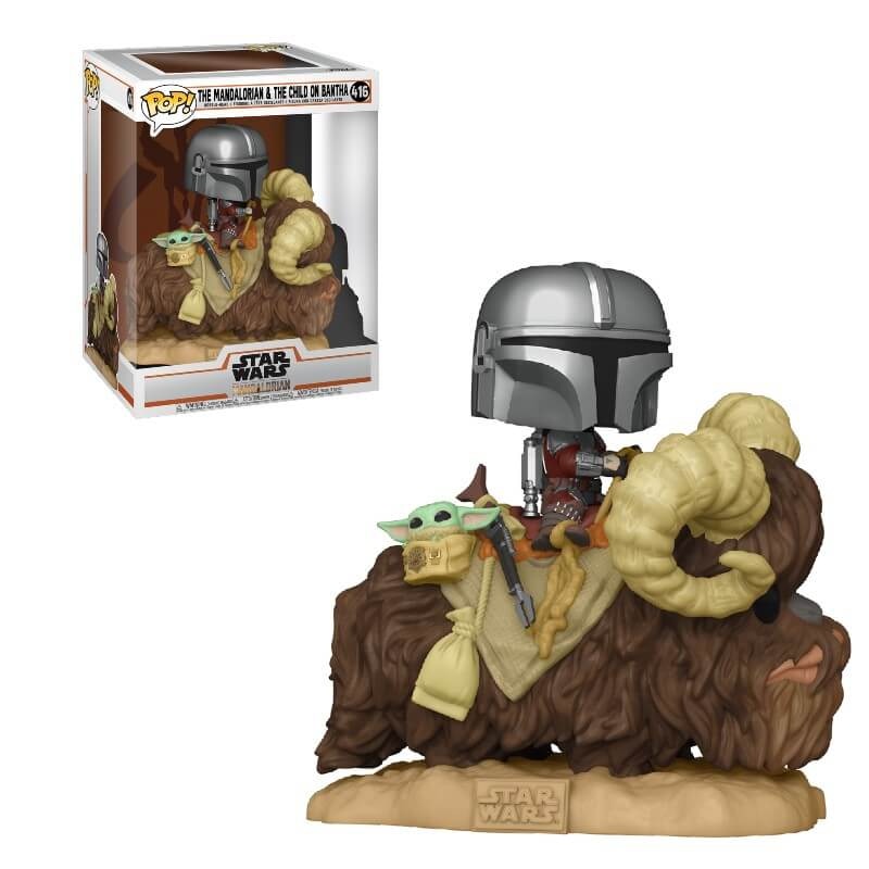Funko Pop! Star Wars The Mandalorian and The Child on Bantha Figure #416