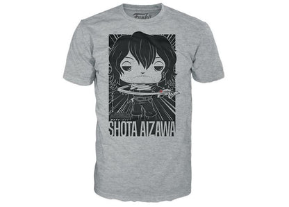 Funko Pop! Tees My Hero Academia Shota Aizawa Figure With T-Shirt Bundle