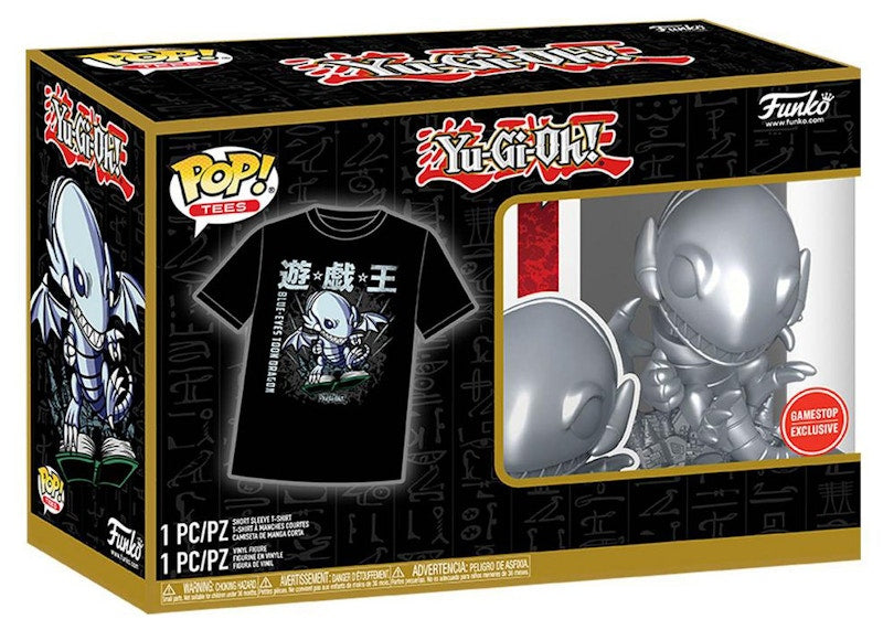 Funko Pop! Tees Yu-Gi-Oh! Blue-Eyes Toon Dragon GameStop Exclusive Bundle