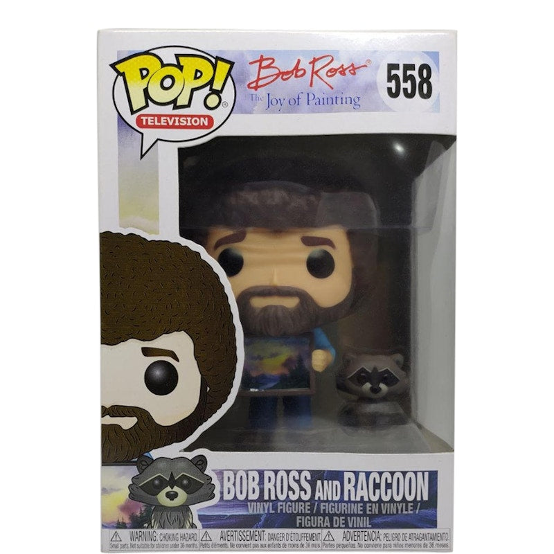 Funko Pop! Television Bob Ross The Joy of Painting Bob Ross and Raccoon Figure #558