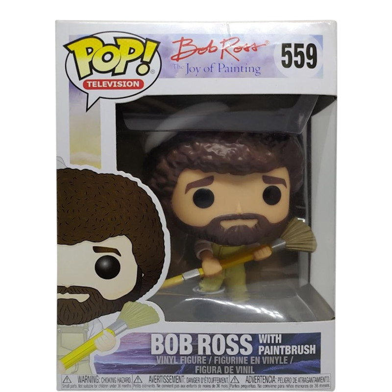 Funko Pop! Television Bob Ross The Joy of Painting Bob Ross with Paintbrush Figure #559