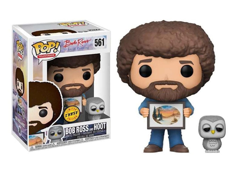 Funko Pop! Television Bob Ross the Joy of Painting Bob Ross and Hoot Chase Edition Figure #561