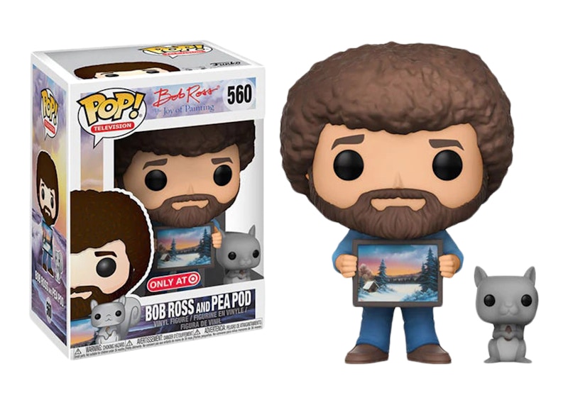 Funko Pop! Television Joy of Painting Bob Ross and Pea Pod Target Exclusive Figure #560