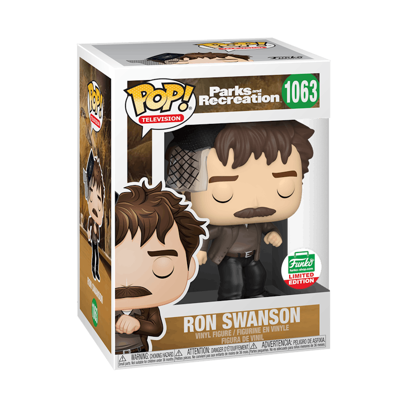 Funko Pop! Television Parks And Recreation Snake Johnson Ron Swanson Funko Shop Exclusive FIgure #1063