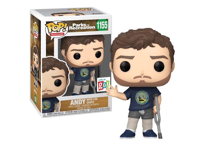 Funko Pop! Television Parks and Recreation Andy With Leg Casts Go Calenders Exclusive Figure #1155