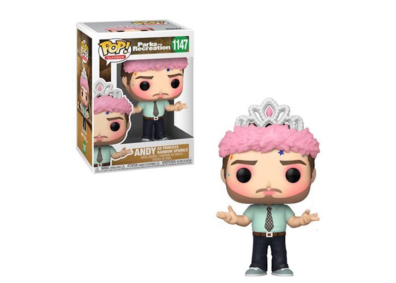 Funko Pop! Television Parks and Recreation Andy as Priness Rainbow Sparkle Figure #1147