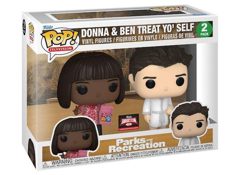 Funko Pop! Television Parks and Recreation Donna & Ben Treat Yo' Self Target Con 2022 Exclusive 2-Pack