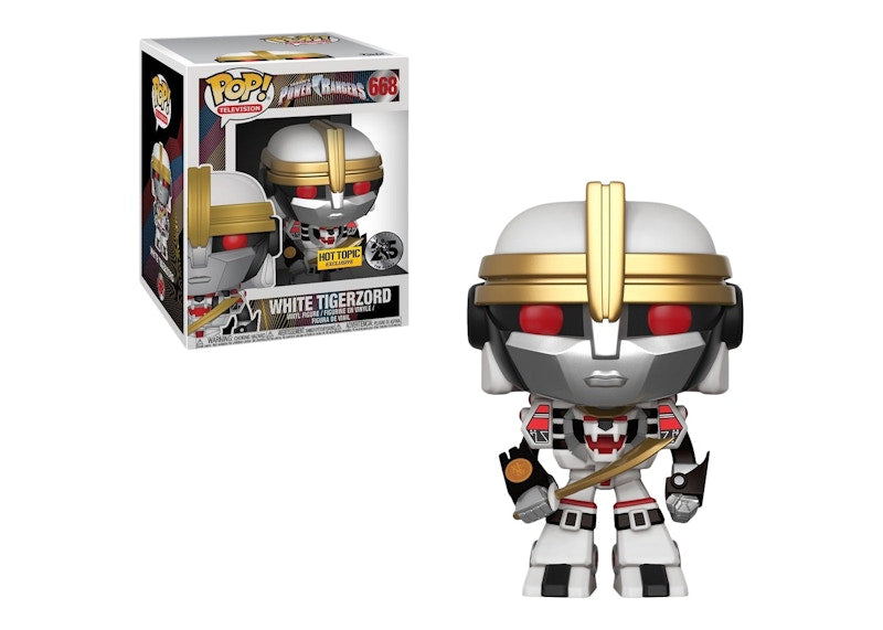 Funko Pop! Television Power Rangers White Tigerzord Hot Topic Exclusive 6 Inch Figure #668