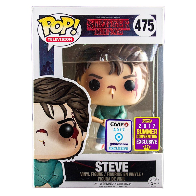 Funko Pop! Television Stranger Things Steve Harrington (with Bat) Gamescon Exclusive Summer Convention Exclusive Figure #475