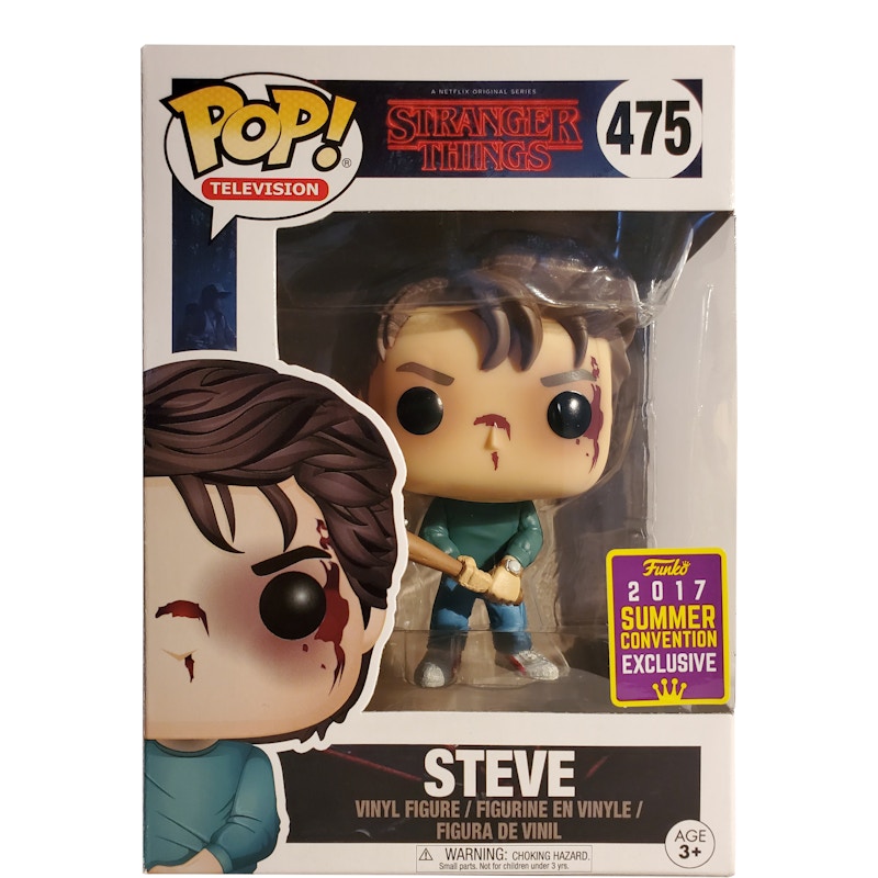 Funko Pop! Television Stranger Things Steve Harrington (with Bat) Summer Convention Exclusive Figure #475