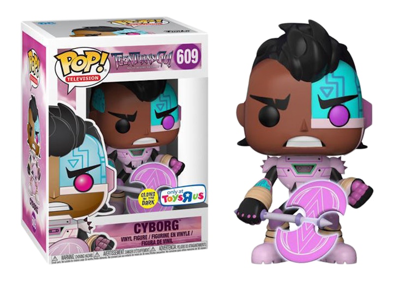 Funko Pop! Television Teen Titans Go! Cyborg (Glow) Toys 'R Us Exclusive Figure #609