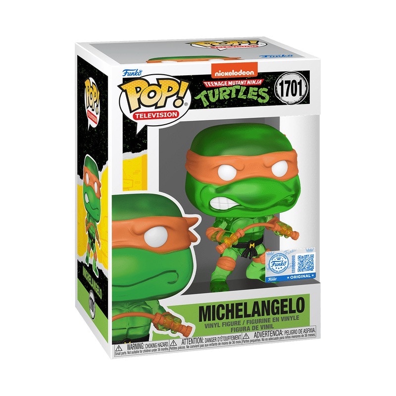 Funko Pop! Television Teenage Mutant Ninja Turtles Michelangelo (Translucent Green) Funko Exclusive #1701