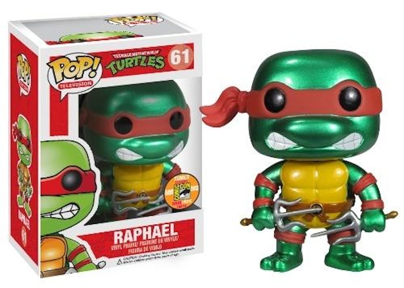 Funko Pop! Television Teenage Mutant Ninja Turtles Raphael(Metallic) SDCC Figure #61