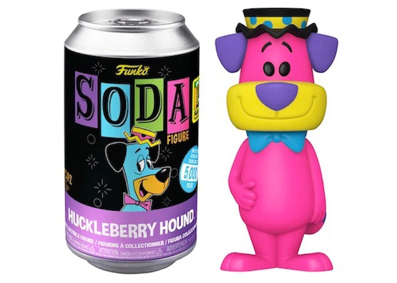 Funko Soda Huckleberry Hound Blacklight 2022 SDCC Exclusive Open Can Chase Figure