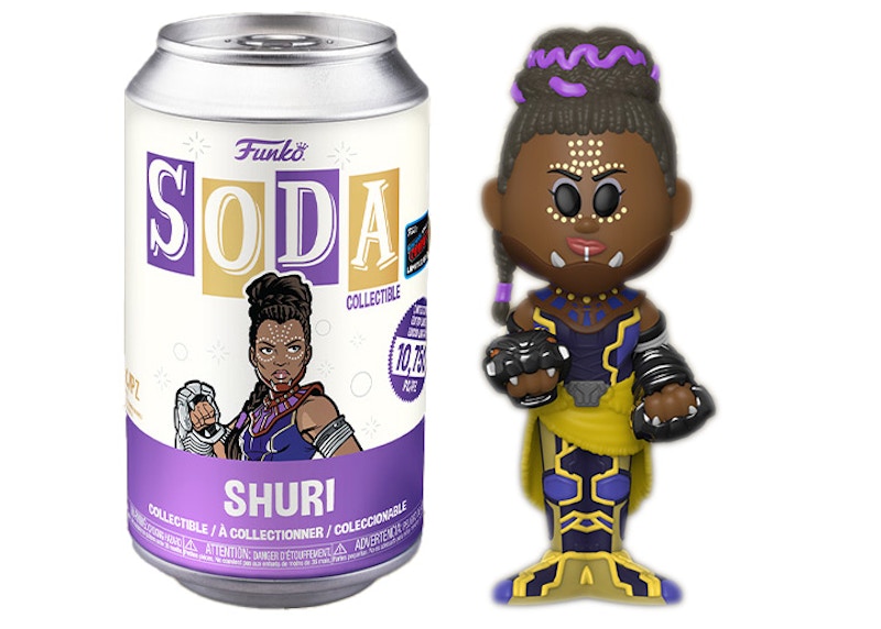 Funko Soda Marvel Black Panther Shuri 2022 NYCC Exclusive Open Can Common Figure