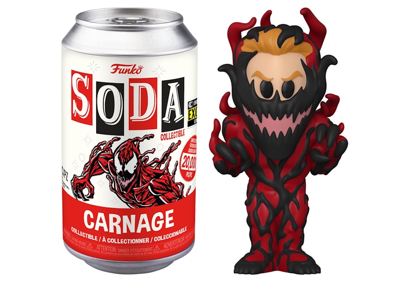 Funko Soda Marvel Carnage Entertainment Earth Exclusive Open Can Chase Figure