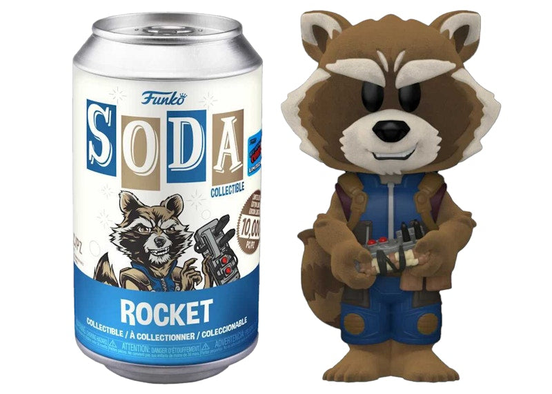 Funko Soda Marvel Rocket 2021 NYCC Exclusive Open Can Chase Figure
