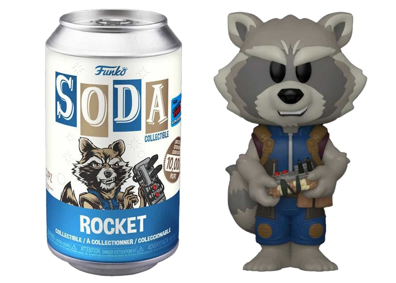 Funko Soda Marvel Rocket 2021 NYCC Exclusive Open Can Figure