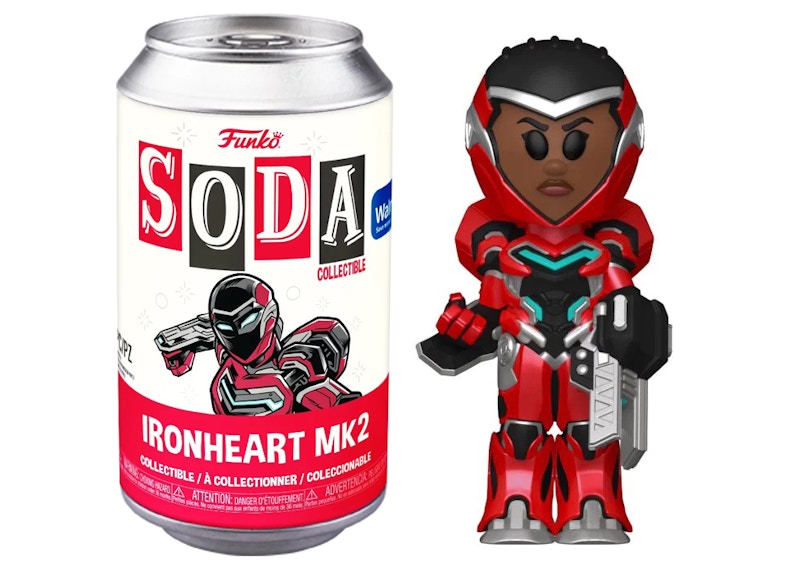 Funko Soda Marvel Studios Black Panther Wakanda Forever Ironheart MK2 Walmart Exclusive Open Can Chase Figure