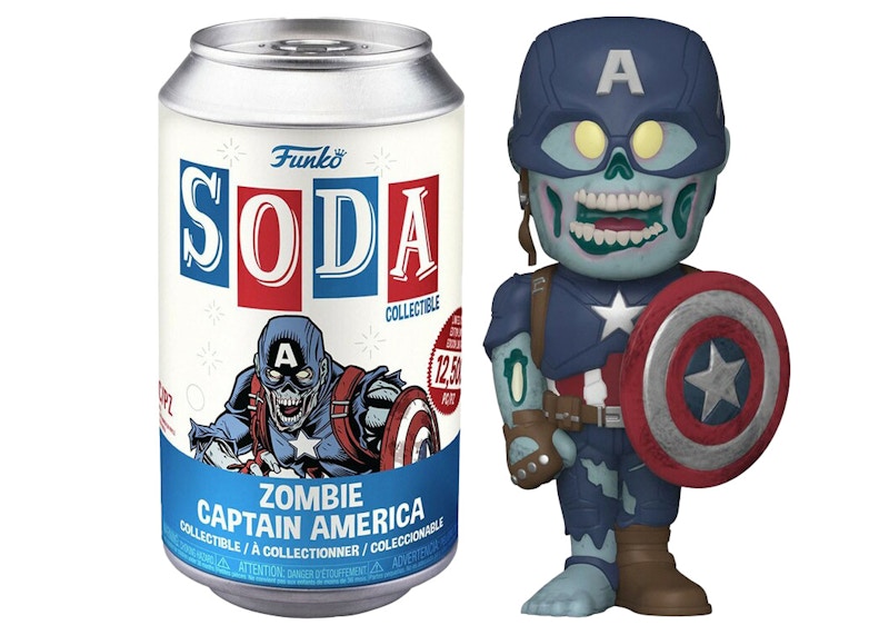Funko Soda Marvel Studios What If...? Zombie Captain America Open Can Figure