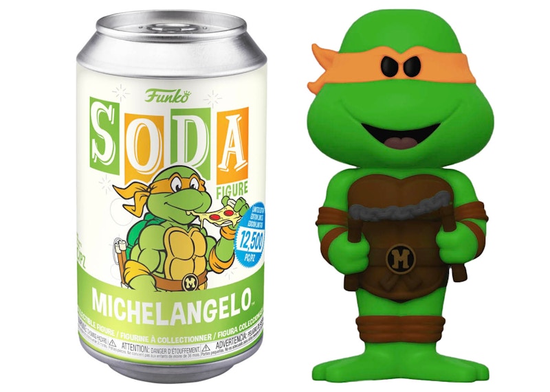 Funko Soda TMNT Michaelangelo Opened Can Chase Figure