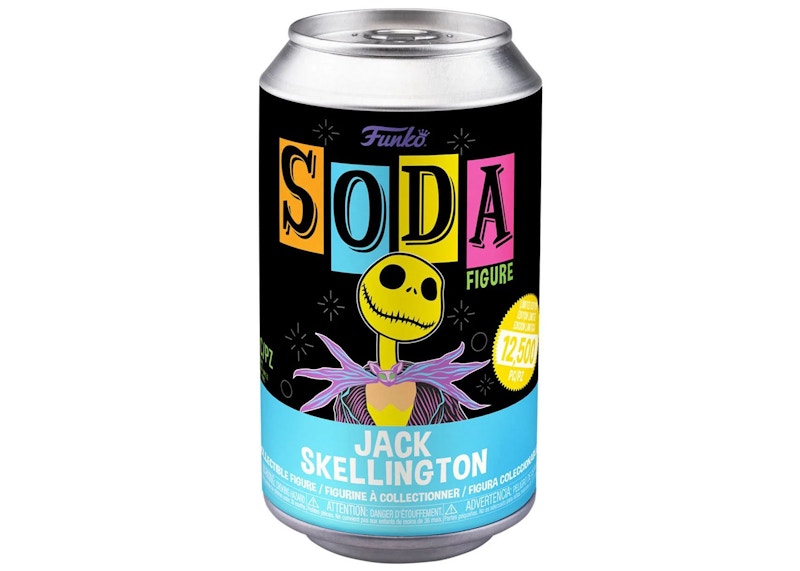 Funko Soda The Nightmare Before Christmas Black Light Jack Skellington Figure Sealed Can