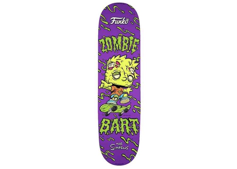 Funko The Simpsons Zombie Bart 2021 Fall Convention Exclusive Skateboard Deck
