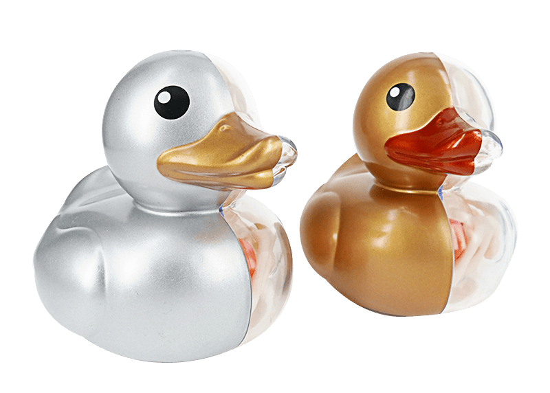 Funny Anatomy Mighty Jaxx Bathing Ducky Gold and Silver Figure
