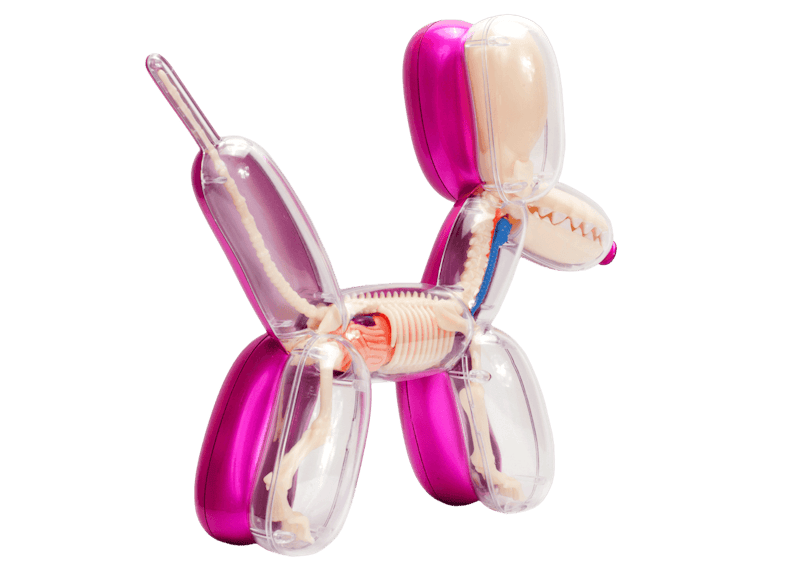 Funny Anatomy Mighty Jaxx Metallic Balloon Dog Funny Anatomy Figure
