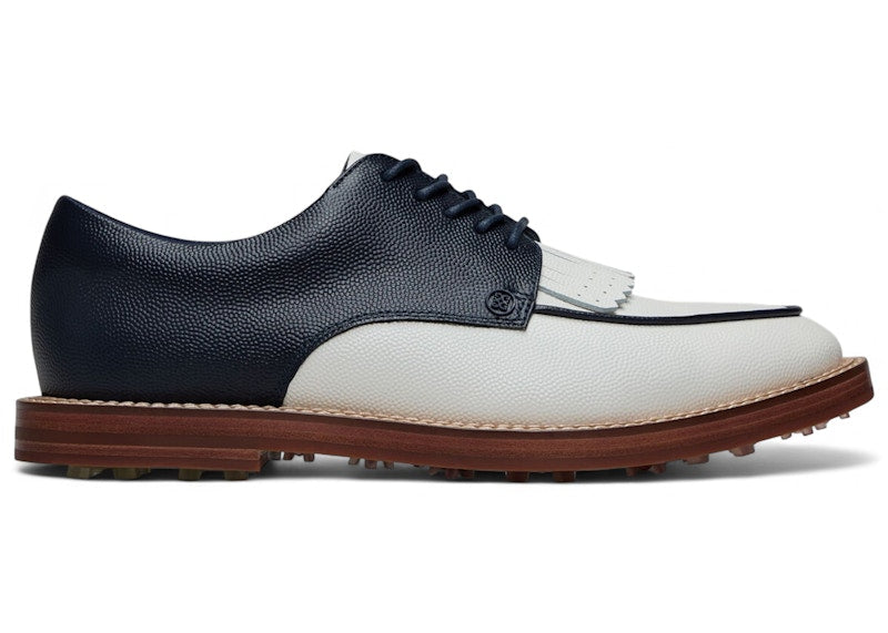 G/FORE Gallivanter Pebble Leather Luxe Sole Derby Golf Shoe LTD Release Twilight Snow