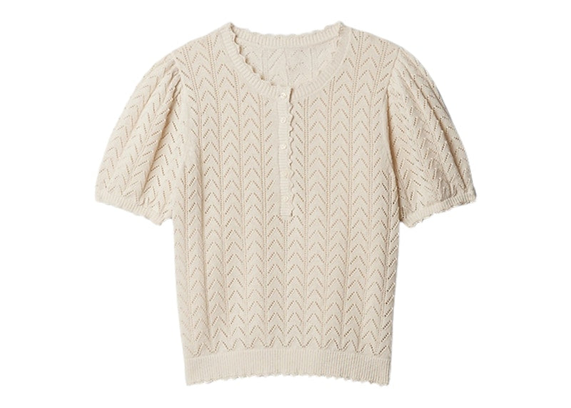 Gap x DÔEN Linen-Blend Pointelle Sweater Chino Beige