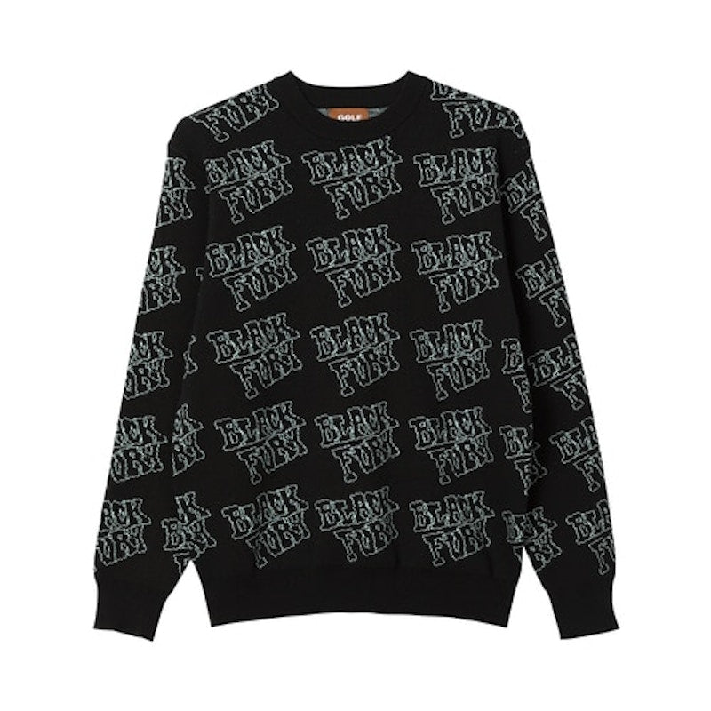 GOLF Black Fury Jacquard Sweater Black