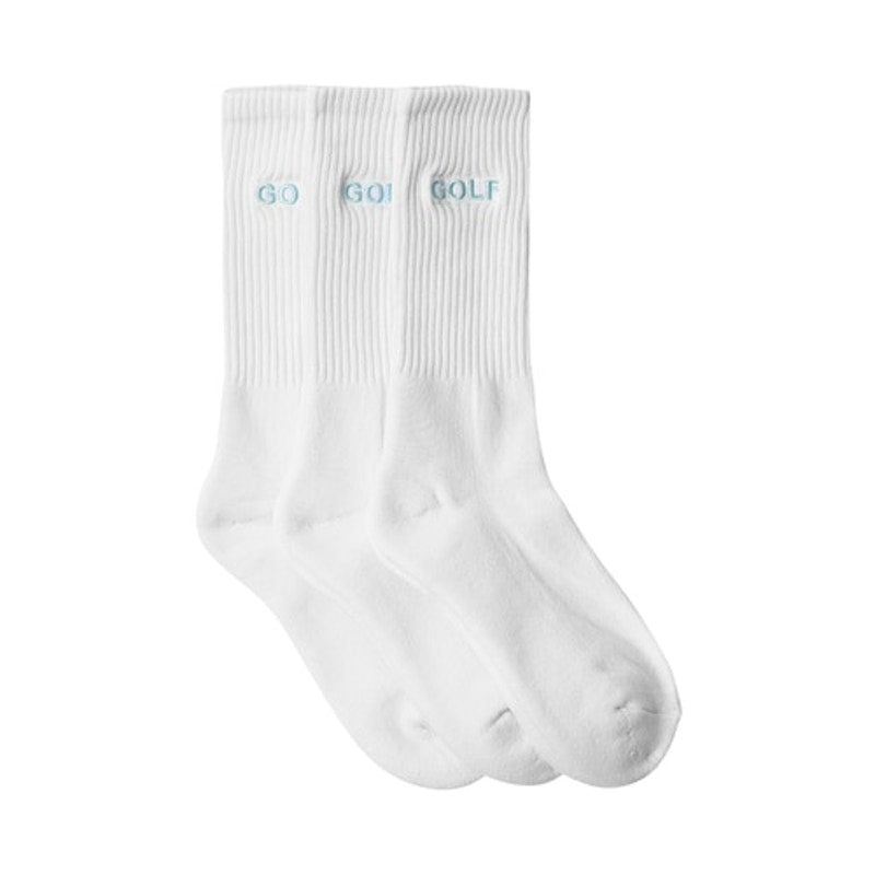 GOLF Logo Socks (3 Pack) White