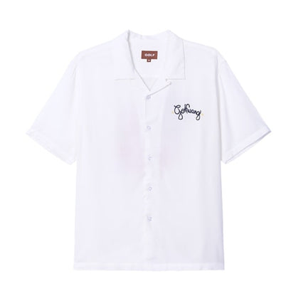 GOLF Rasberry Button Up Shirt White