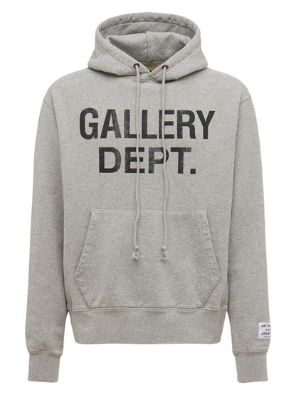 Gallery Dept. Center Logo Hoodie Heather Grey/Black
