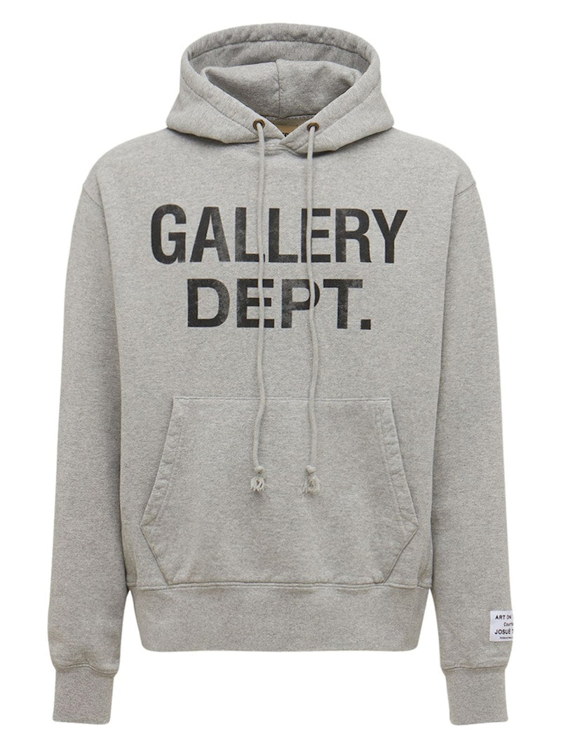 Gallery Dept. Center Logo Hoodie Heather Grey/Black