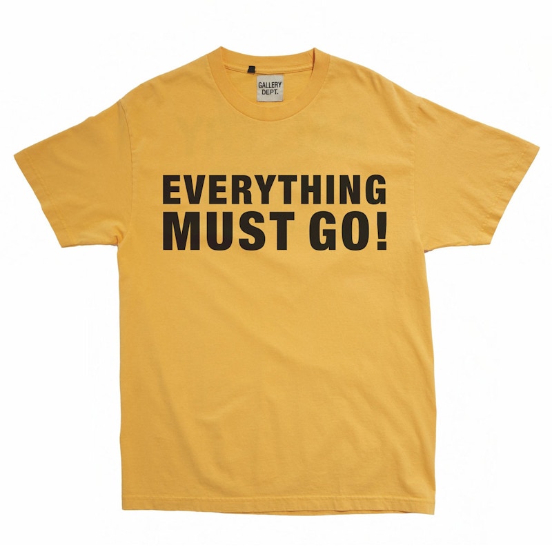 Gallery Dept. Everything Must Go T-shirt Gold