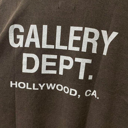Gallery Dept. Recycle Distressed Printed T-Shirt Ash Grey