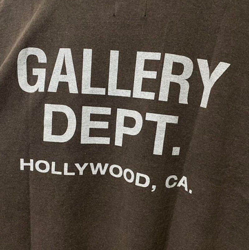 Gallery Dept. Recycle Distressed Printed T-Shirt Ash Grey