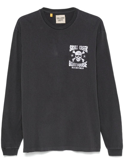 Gallery Dept. Skull Creek Long Sleeve T-shirt Vintage Black